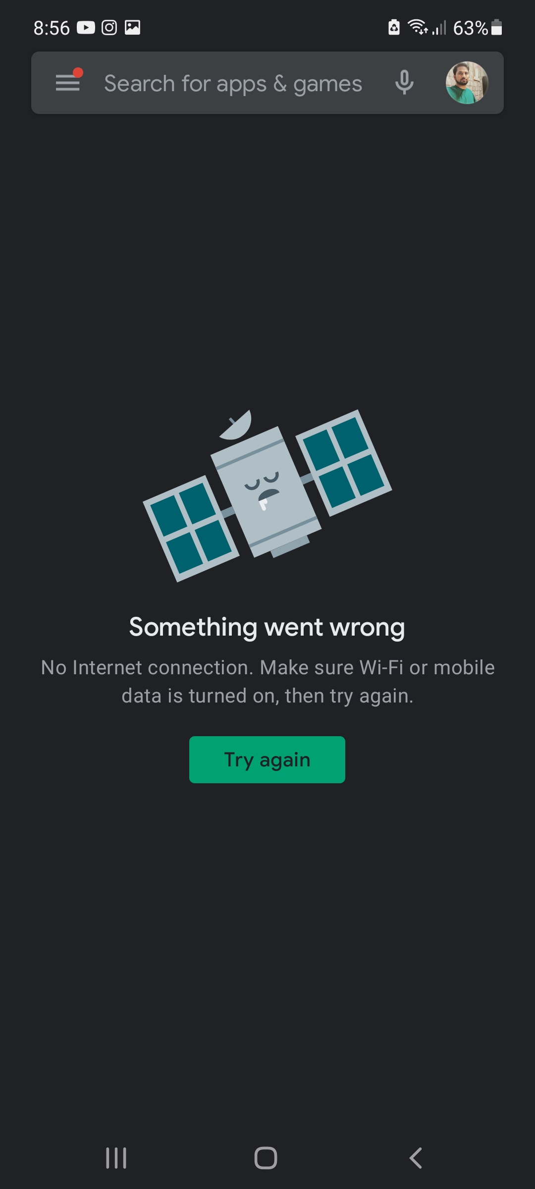 download something went wrong google play