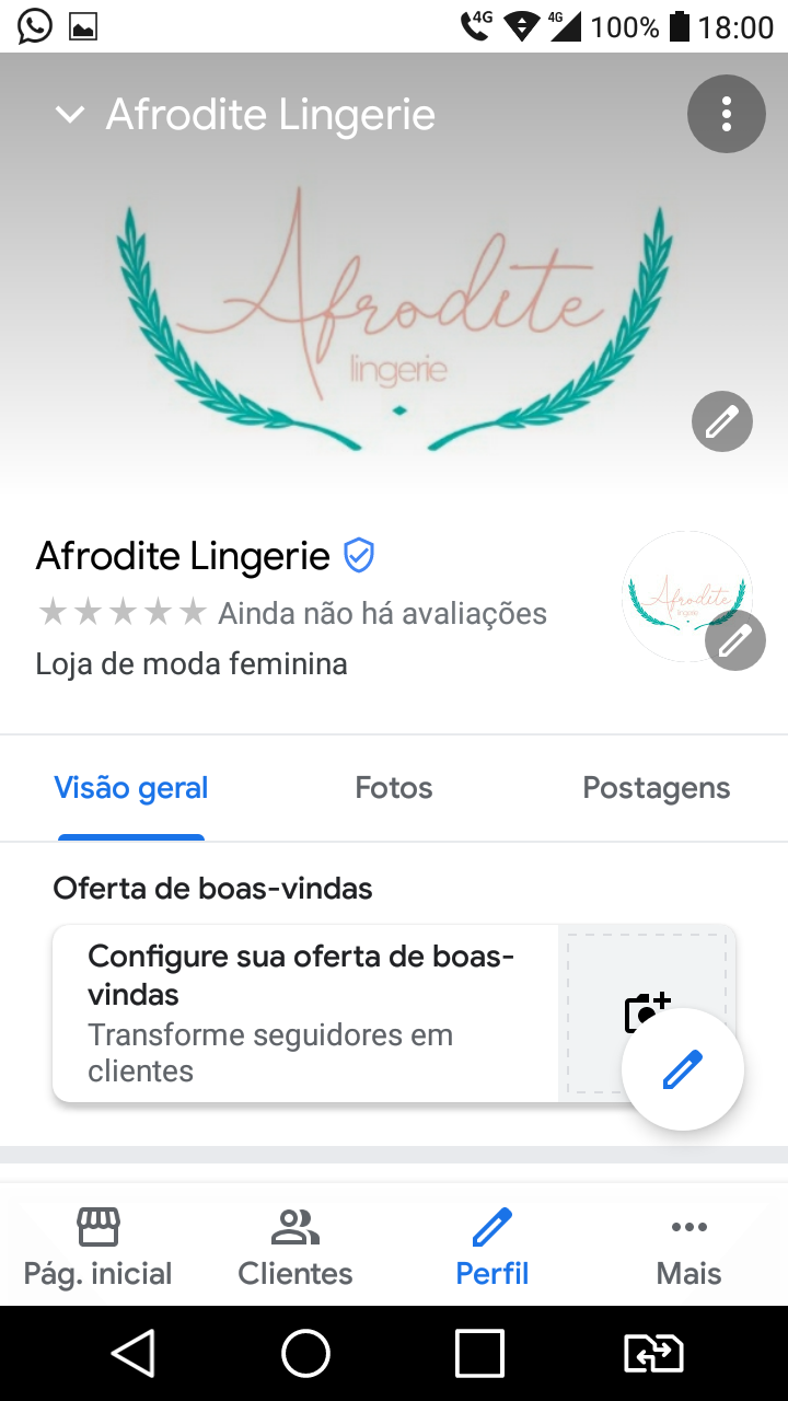 A descrição do meu perfil não é possível modificar. - Comunidade Perfil  da empresa no Google