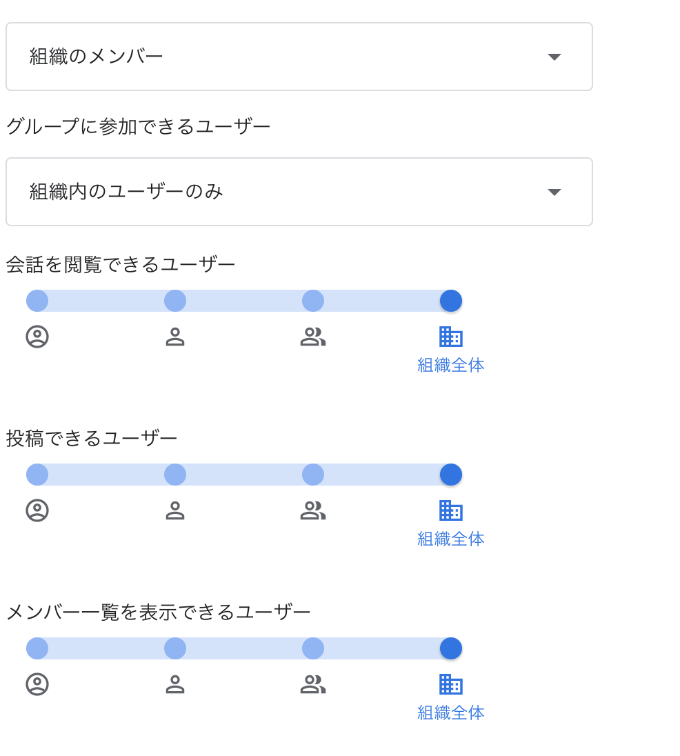 Googleグループの外部からの投稿設定ができません Google グループ コミュニティ