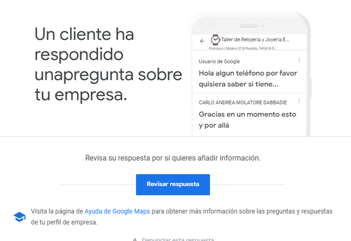 Como responder mas preguntas al mismo visitante - Comunidad de Perfil de  Empresa en Google