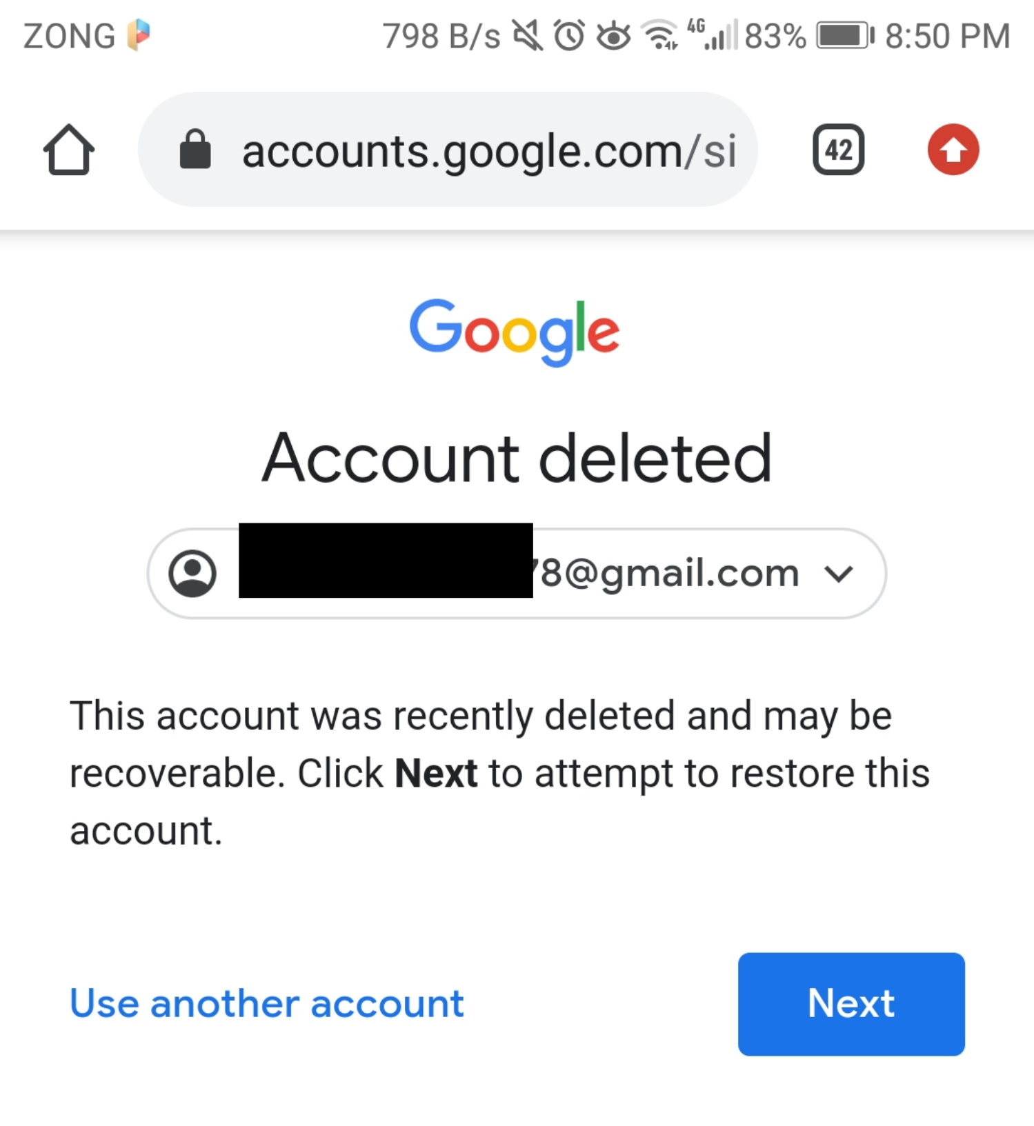 set up recovery email for gmail