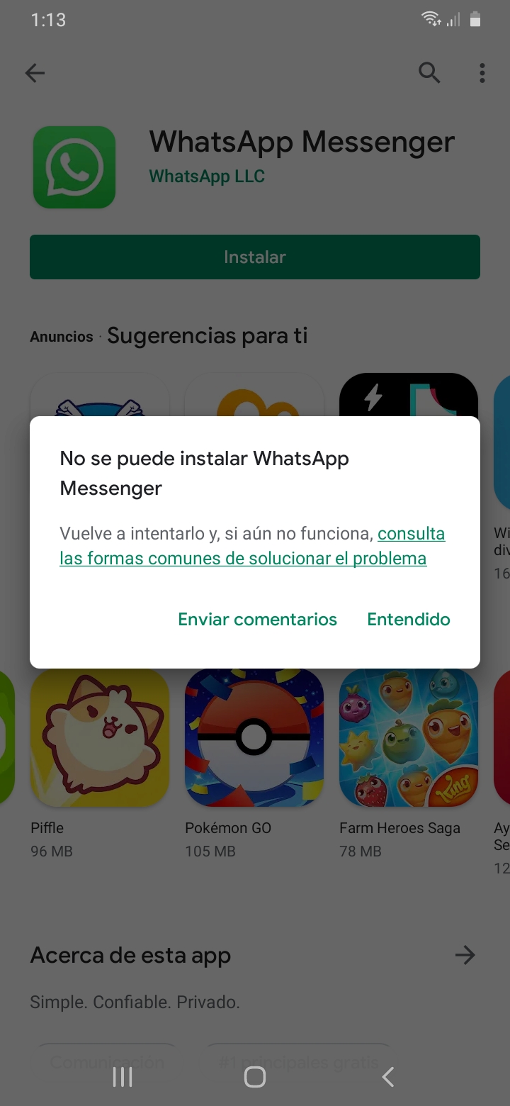 Cómo descargar WhatsApp si no aparece en Play Store