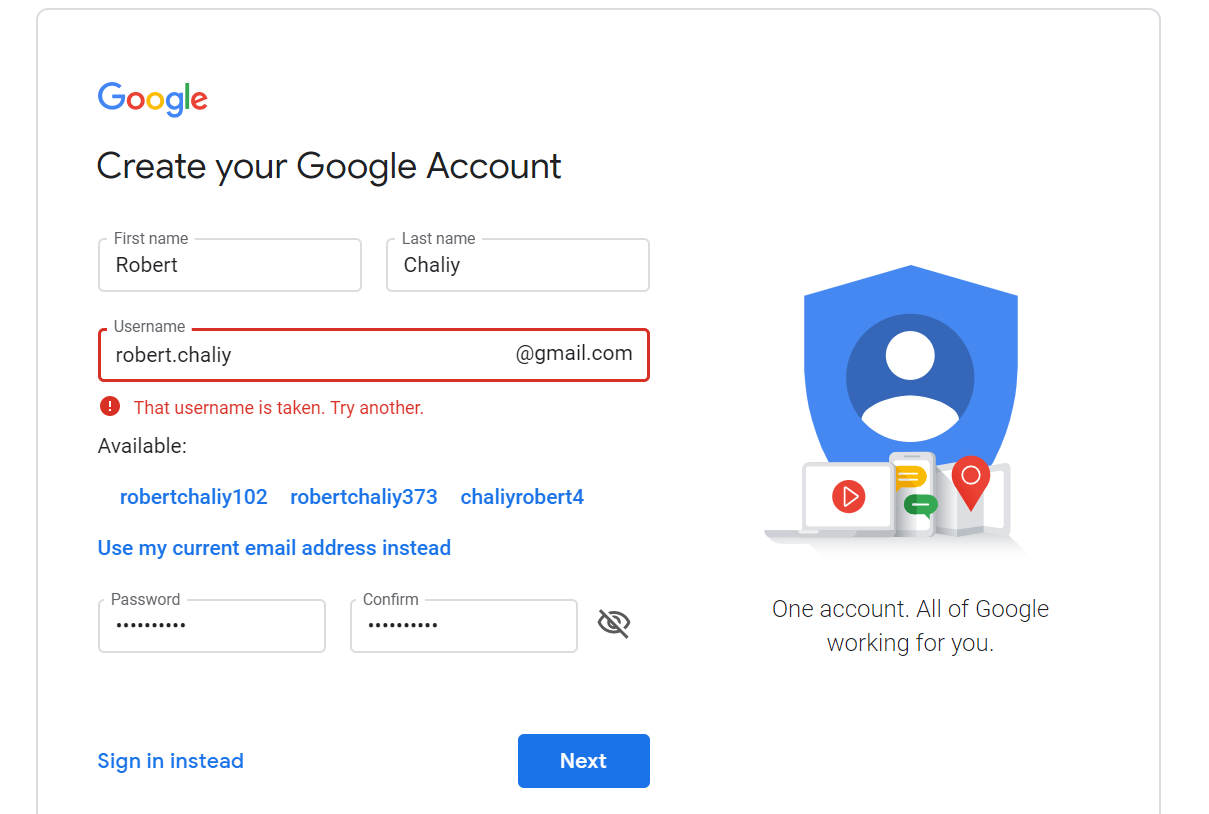 Can T Login And Can T Register Gmail Could Not Find Gmail Or Username Is Taken Gmail Community