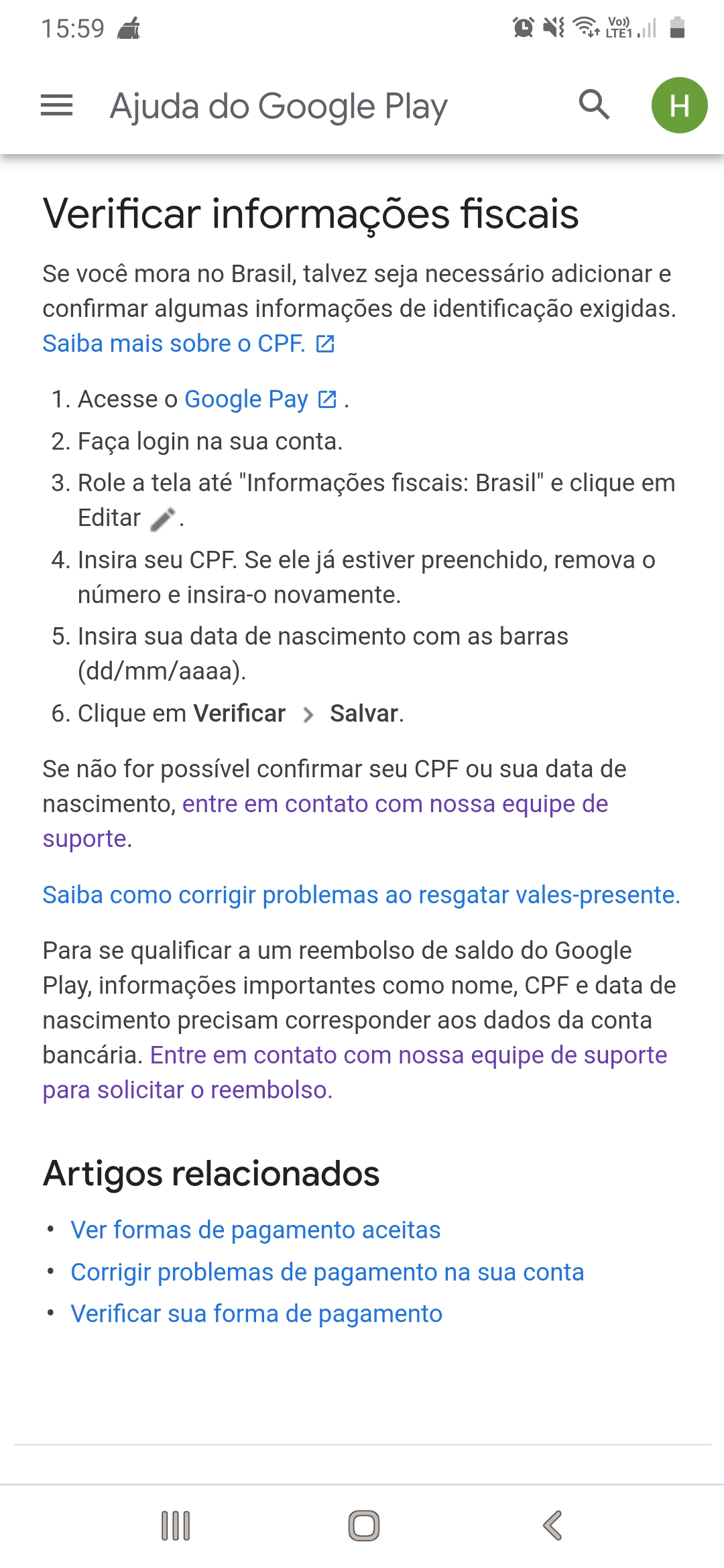 não consigo resgatar meu código vale presente na google play - Comunidade Google  Play