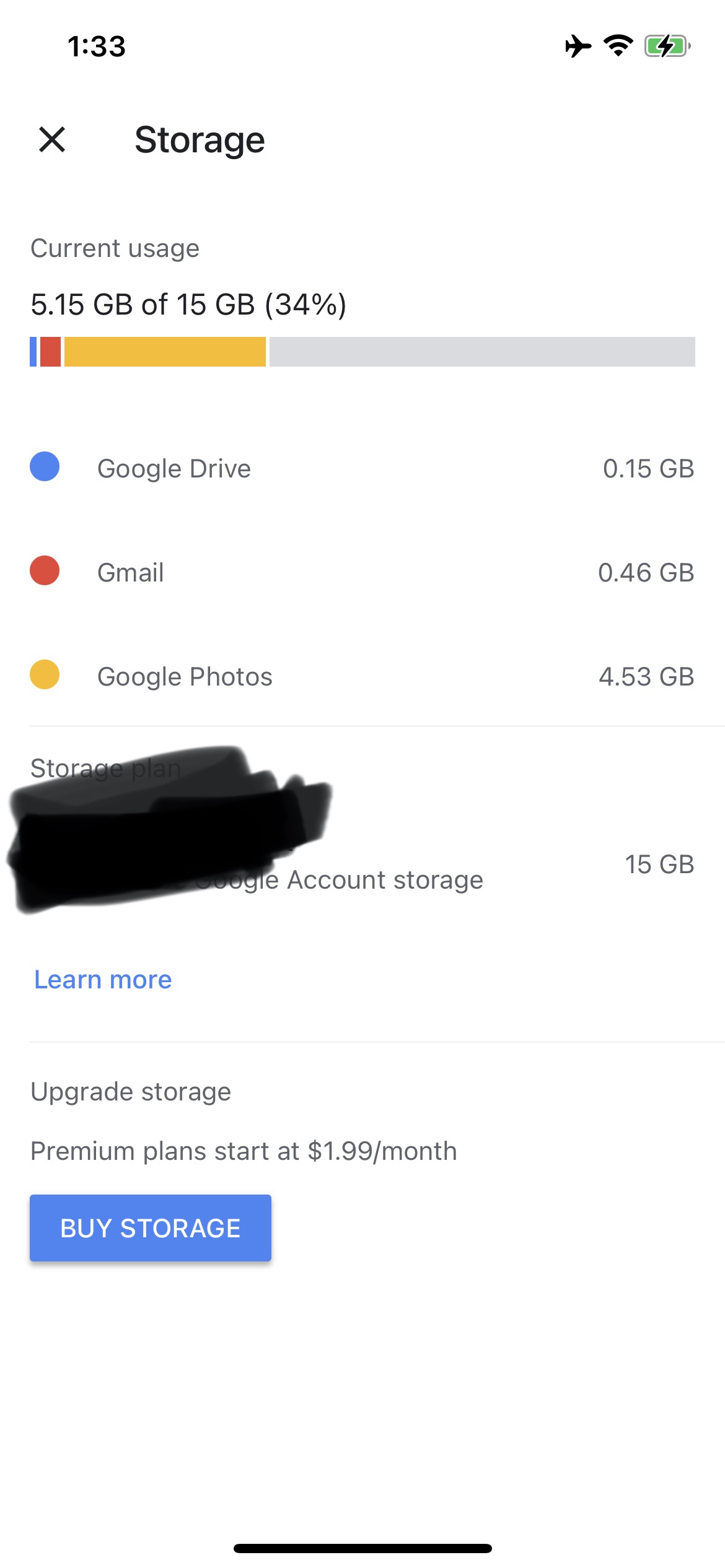 google drive storage is full