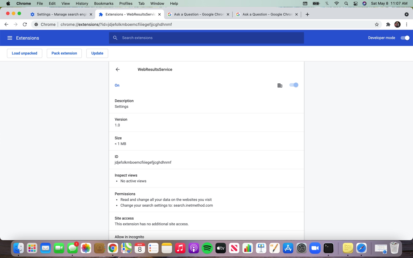 Strange Default Search Engine - Google Chrome Community