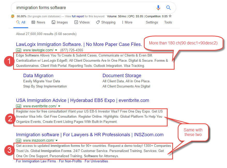 Google Ads Description Example 4