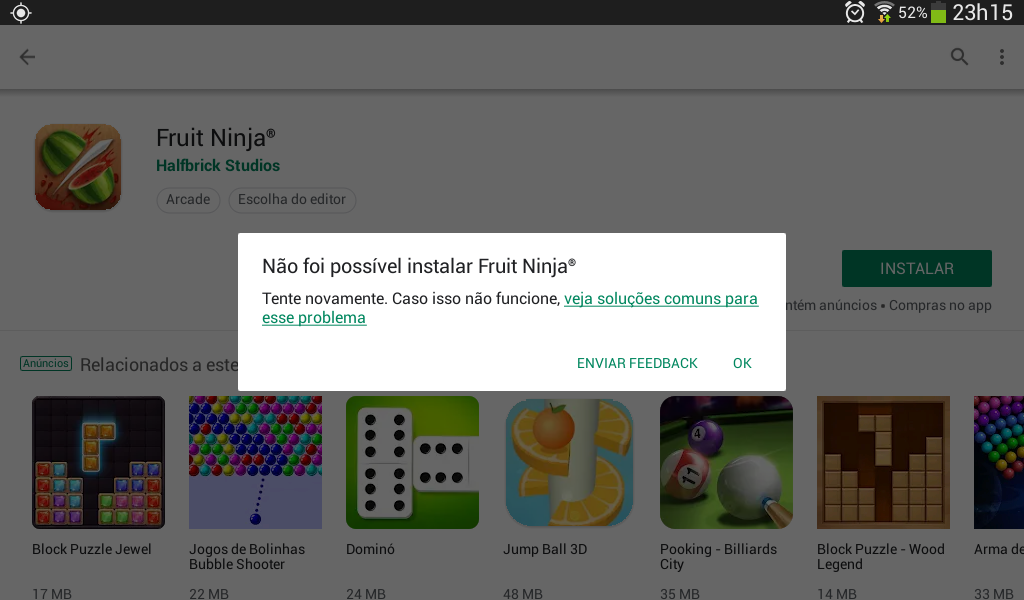 Não tá deixando a baixar jogos no meu tablet - Comunidade Google Play