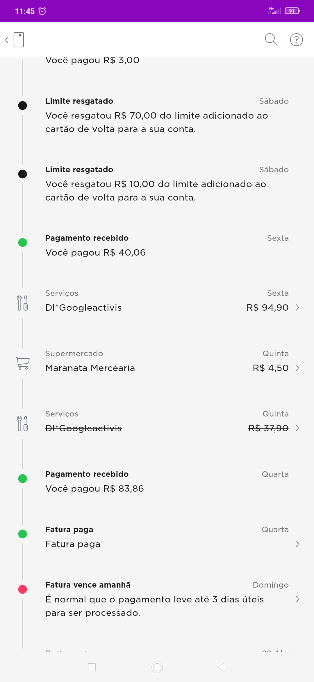 O cartão Google play consta como resgatado, mas não foi resgatado -  Comunidade Google Play