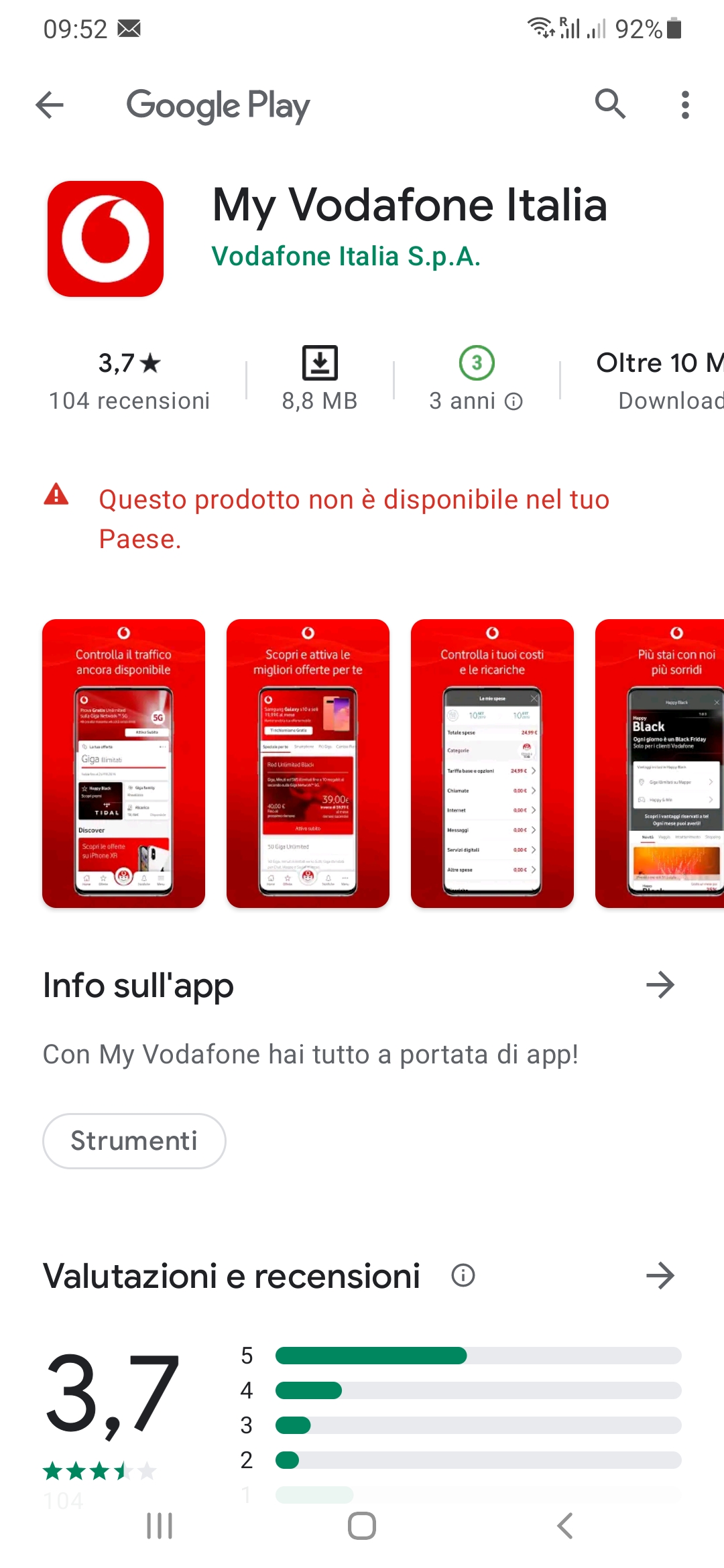 Не могу скачать приложение vodafon italia - Форум – Google Play