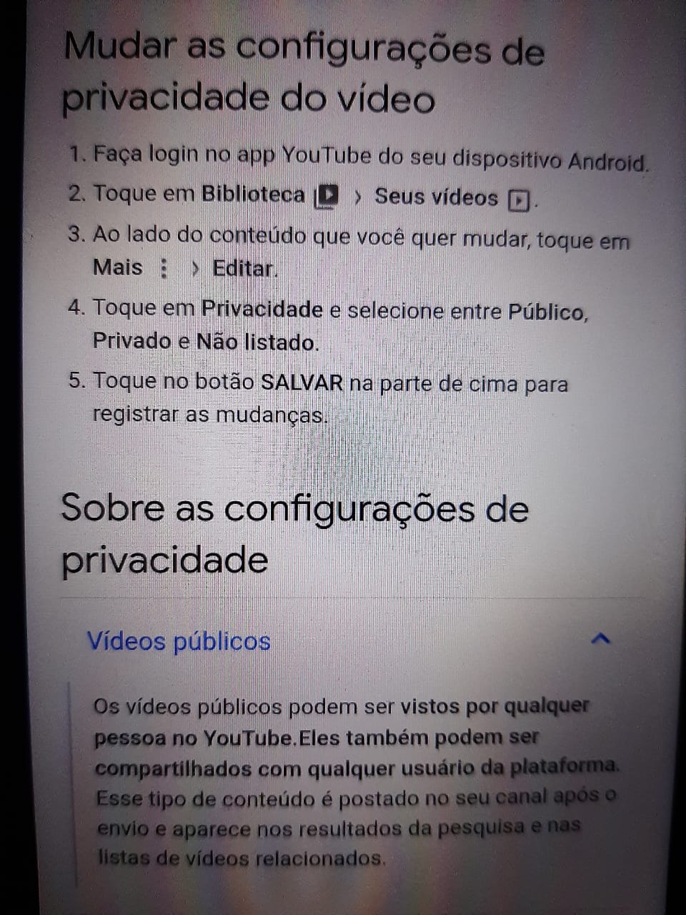 Privado vs. Não Listado: O Que Significa Não Listado no ?