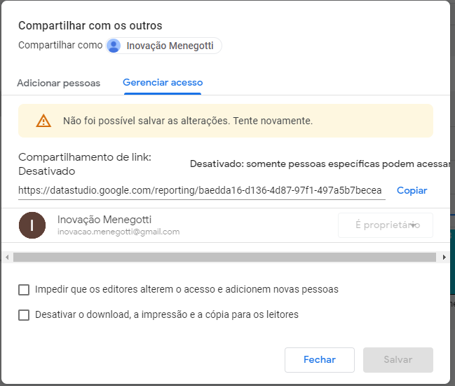 Erro no download de arquivo do Google Slides - Comunidade Editores