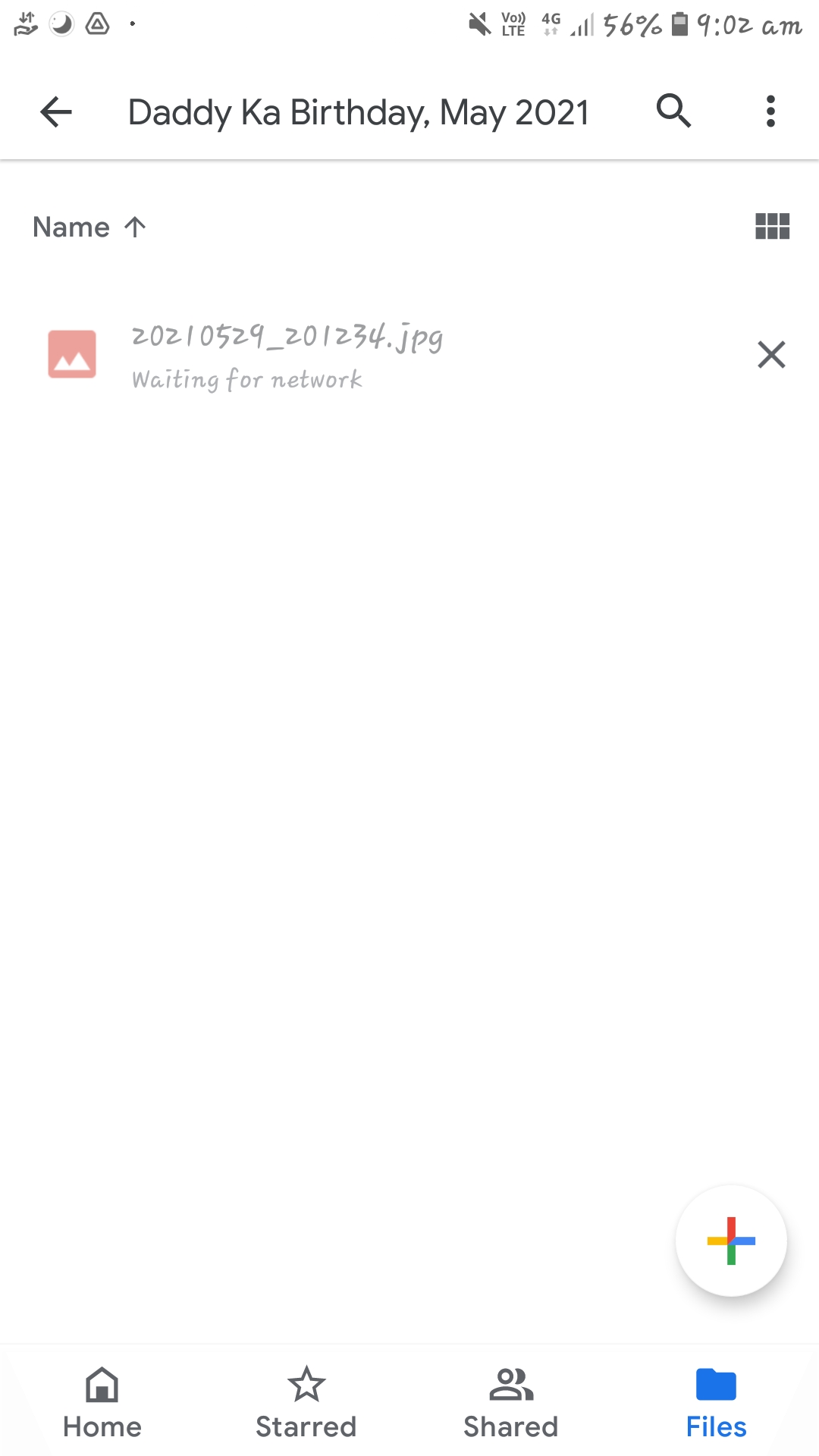 google drive upload unsuccessful