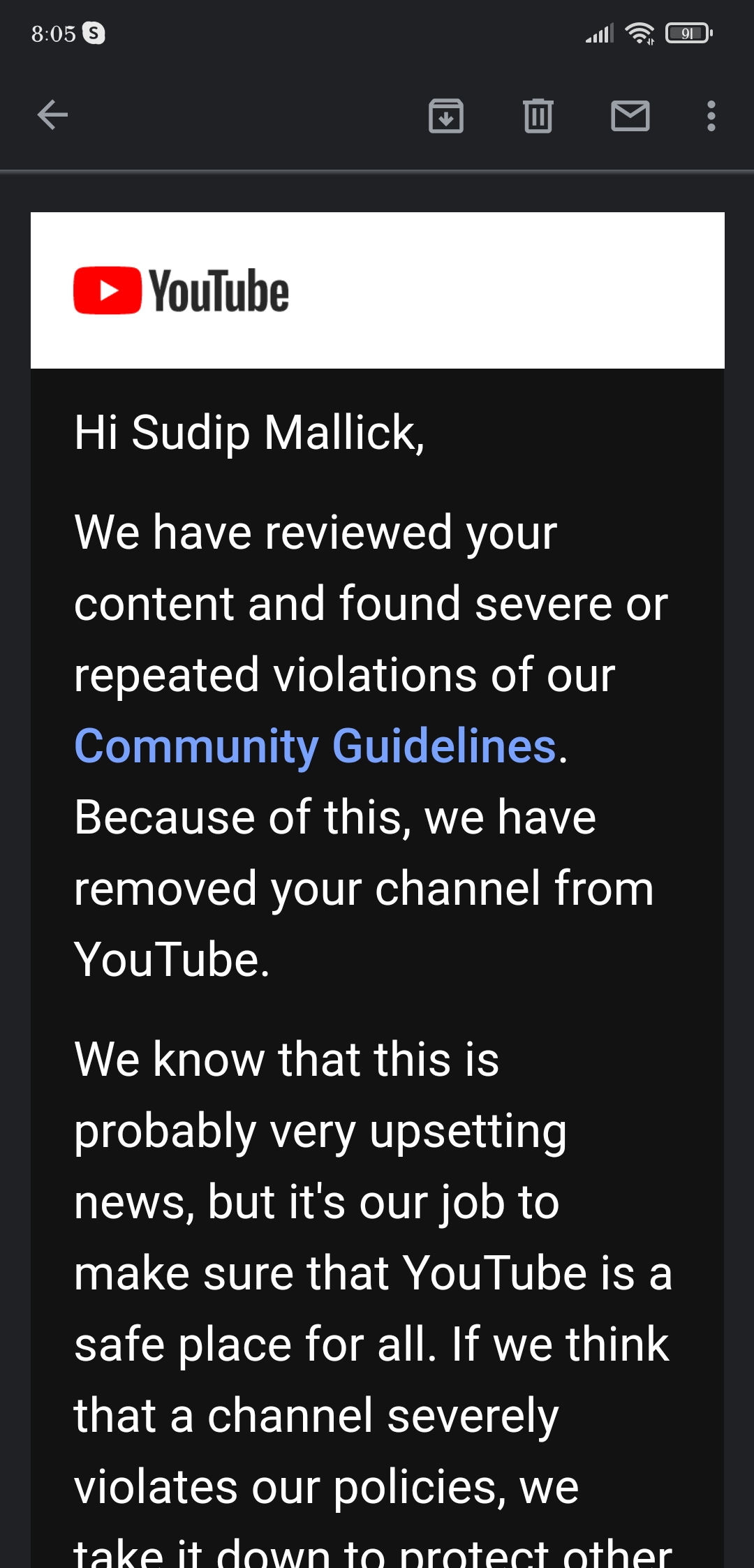 Why My Account Has Been Suspended Youtube Community 