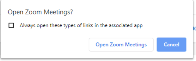 genopfyldning Som sundhed Zoom pop up doesn't come up anymore - Google Chrome Community