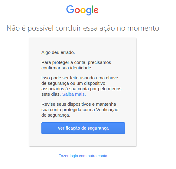 VERIFICAÇÃO de SEGURANÇA GOOGLE [Mais Segurança em sua conta