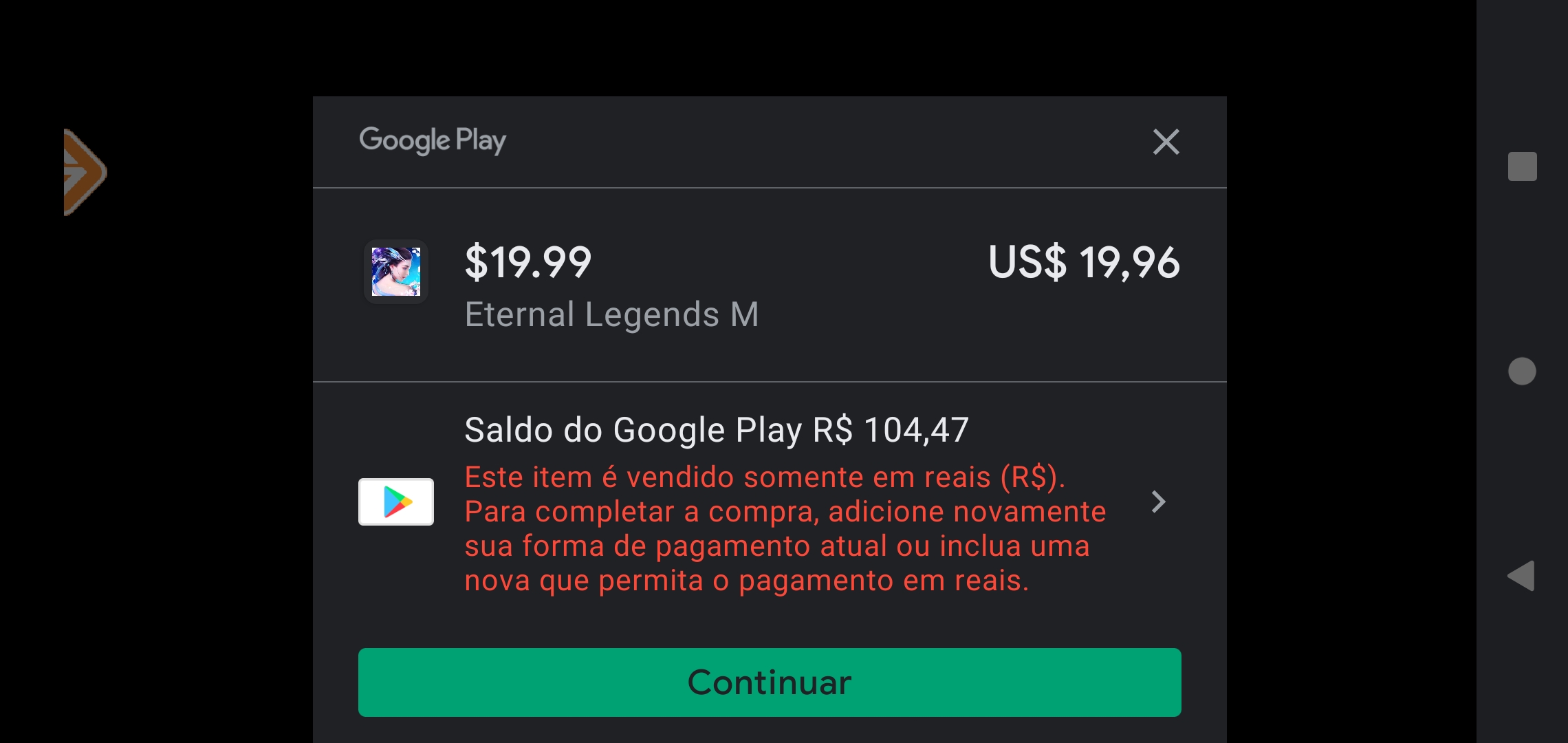 Não consigo fazer compras em jogos da Google play store - Comunidade Google  Play