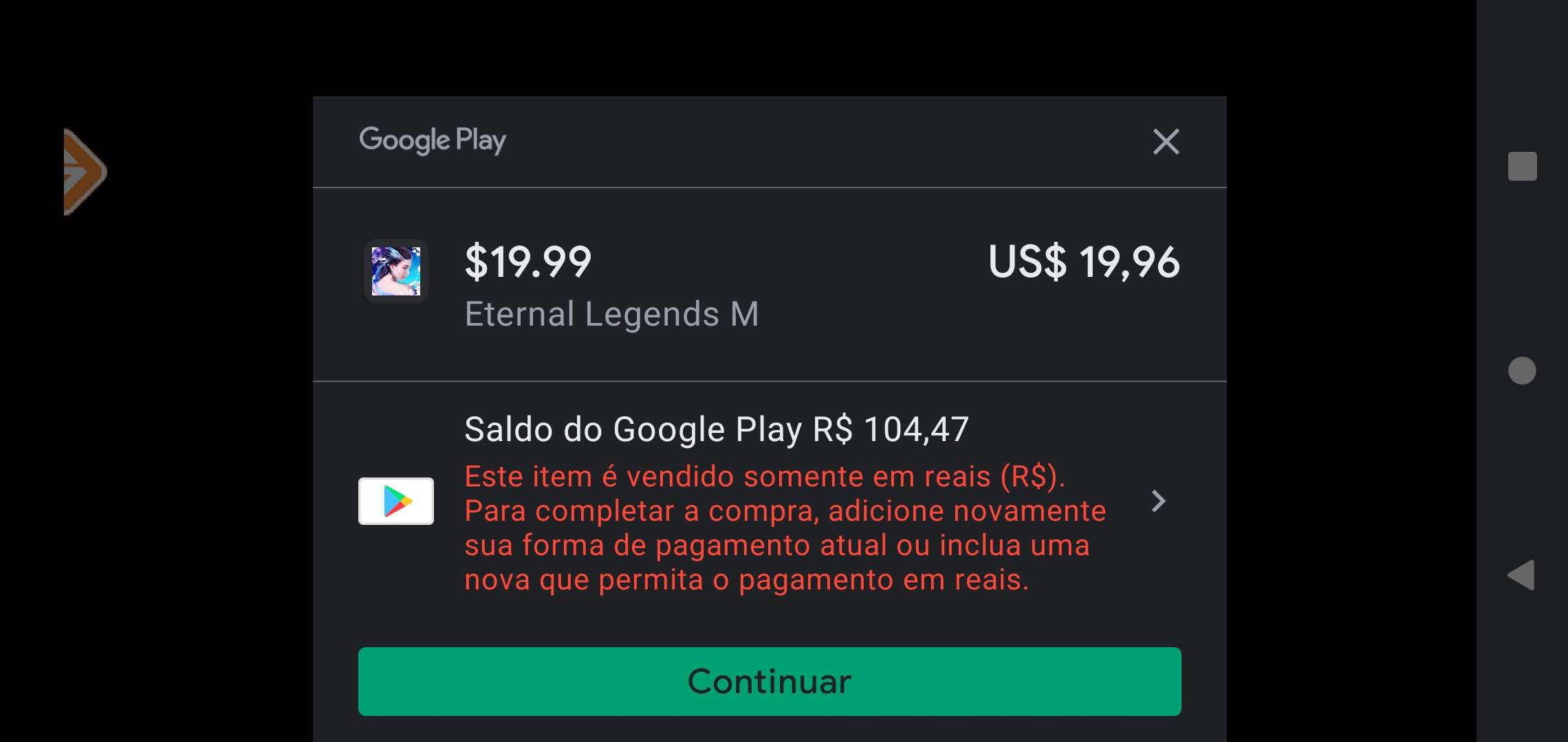 Como adicionar um cartão de crédito na Google Play do Android