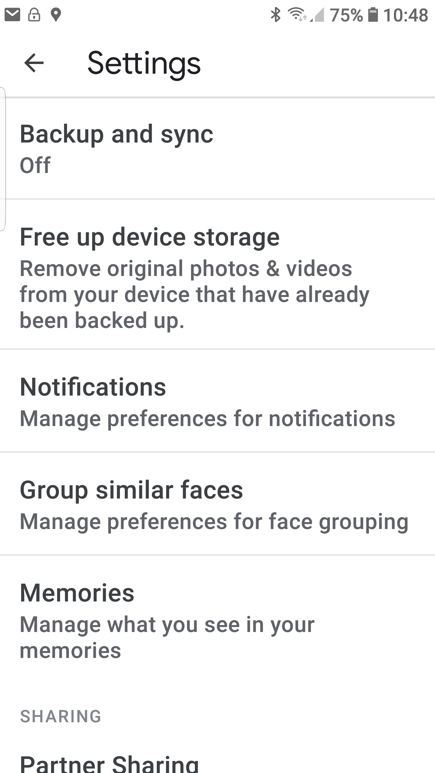 google sync and backup turn off notifications