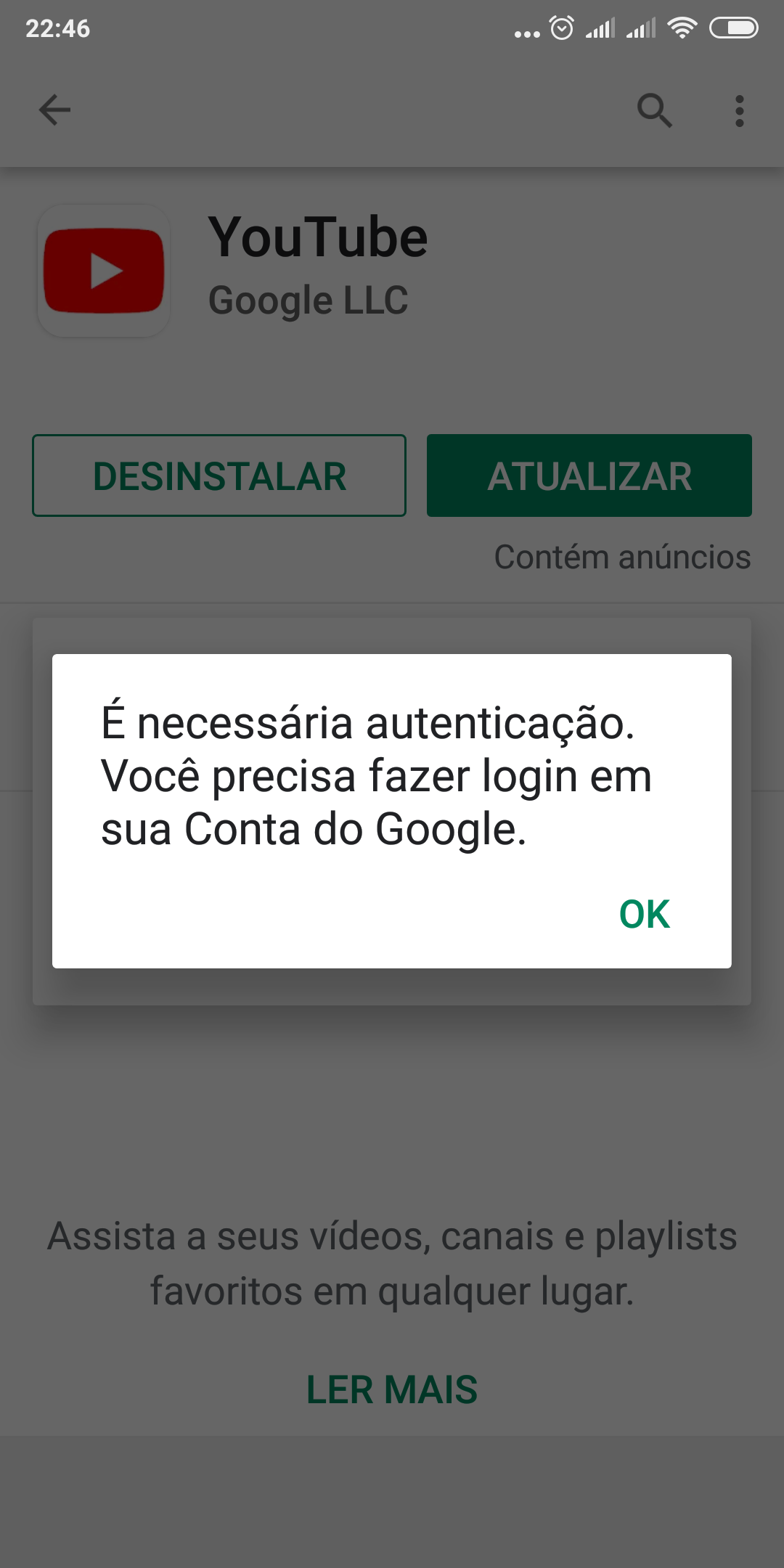 Play Store não está fazendo as atualizações e nem estou