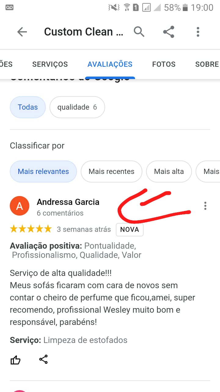 Meus clientes me qualificam no Google e deixam o comentário mas não mostra  - Comunidade Perfil da empresa no Google