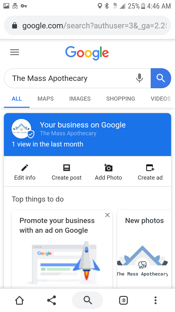 How long does it take for Google business page to show up?