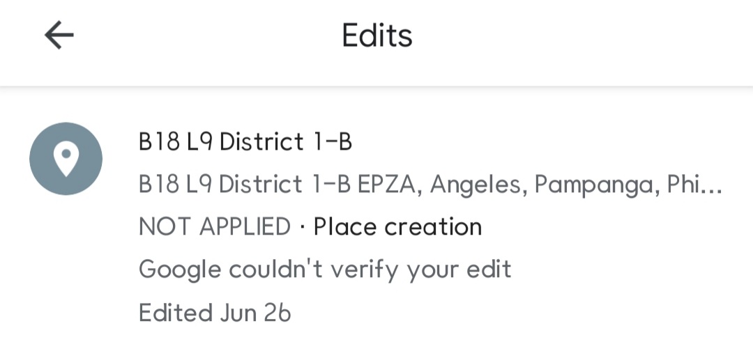 Google maps cannot add my new home address. "Google couldn't verify my