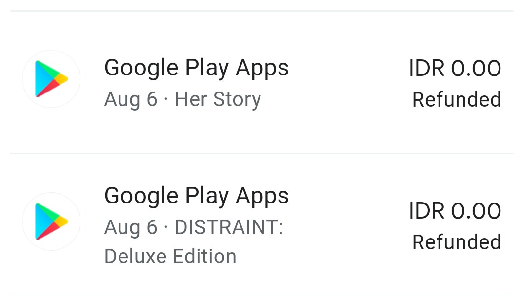 Refund status is refunded but the credit still 0. - Google Play Community