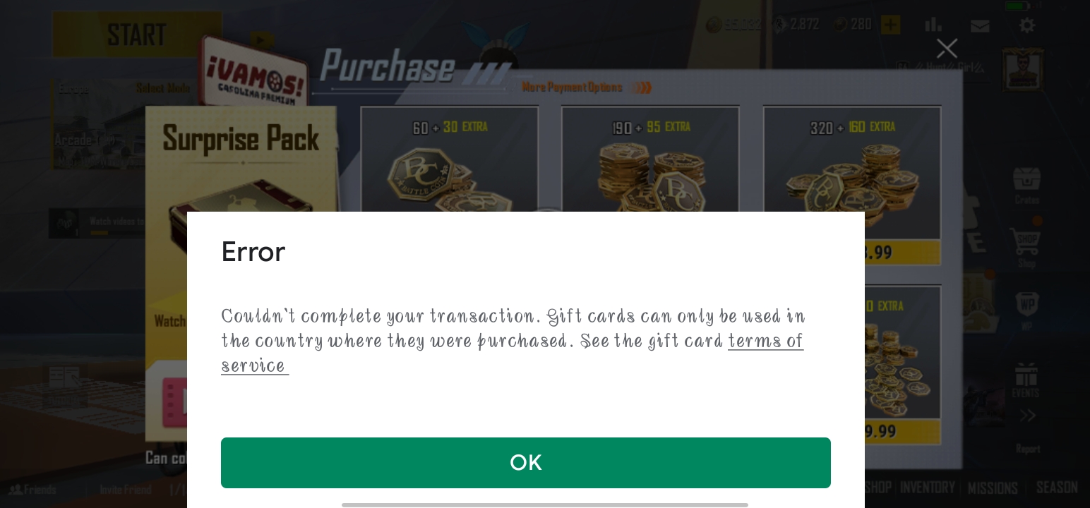 gift card purchased from  - Google Play Community