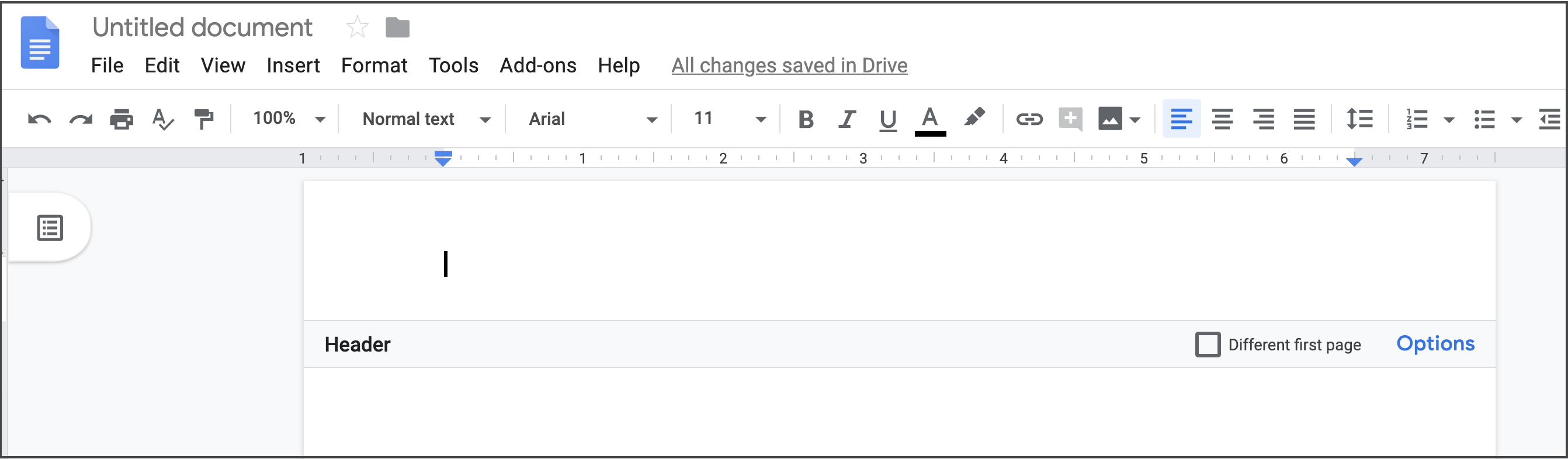 removing header from second page google doc