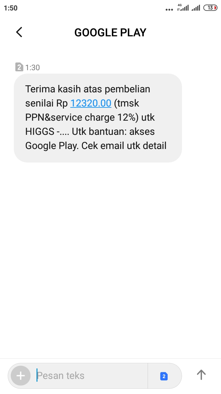 Top up higgs domino pulsa