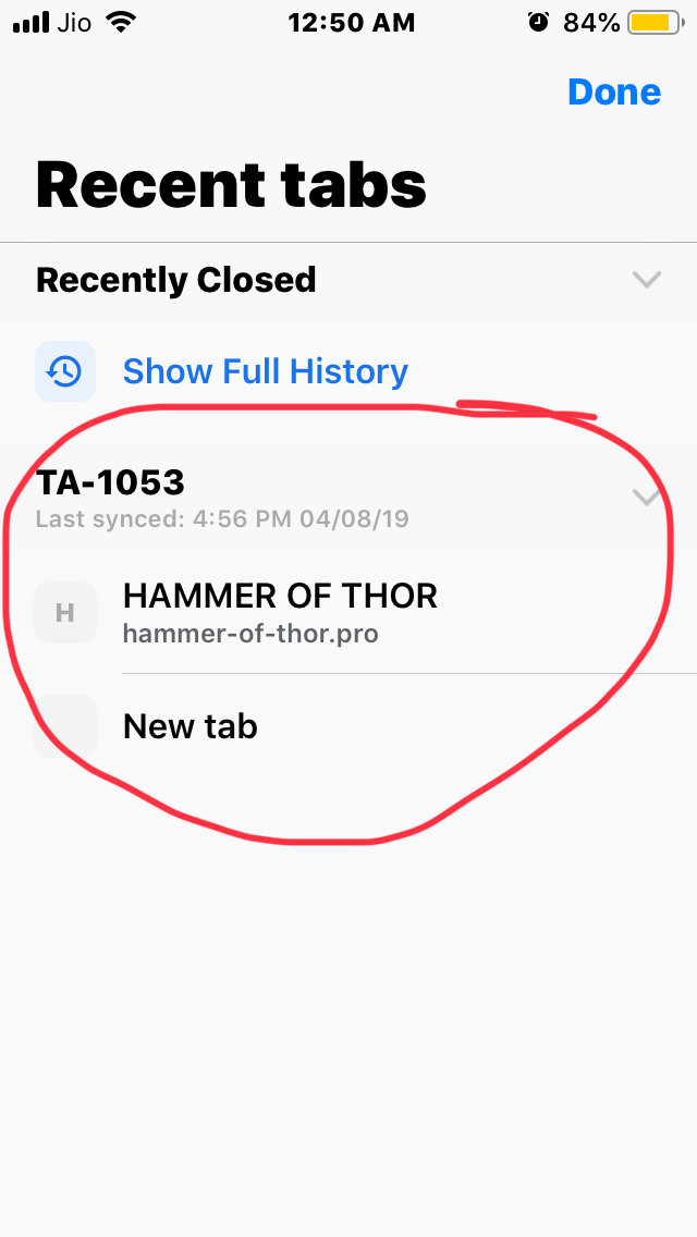 how to clear recent tabs