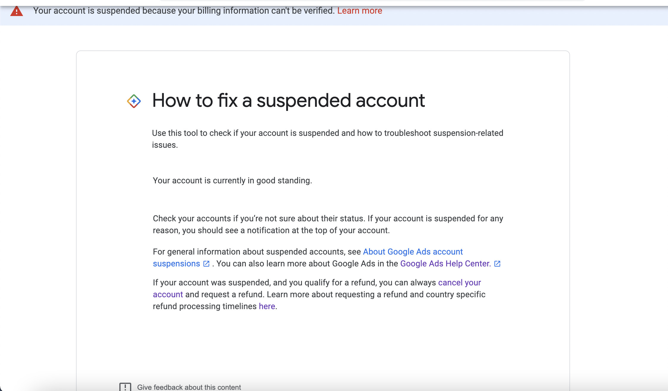 Why you google terminated my account for no reason, my account