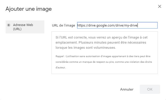 Bonjour comment faire pour insérer une image. Il me demande un URL