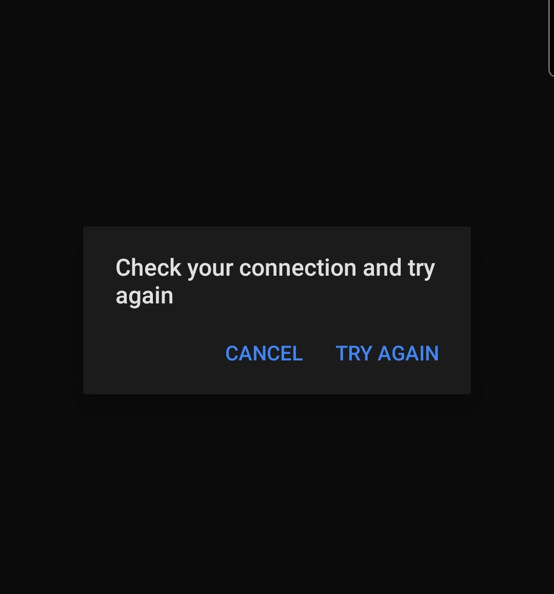 Internet Connection Required, Error