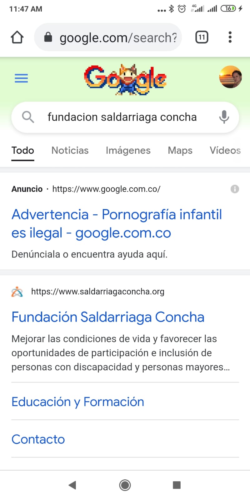 Página pornografia