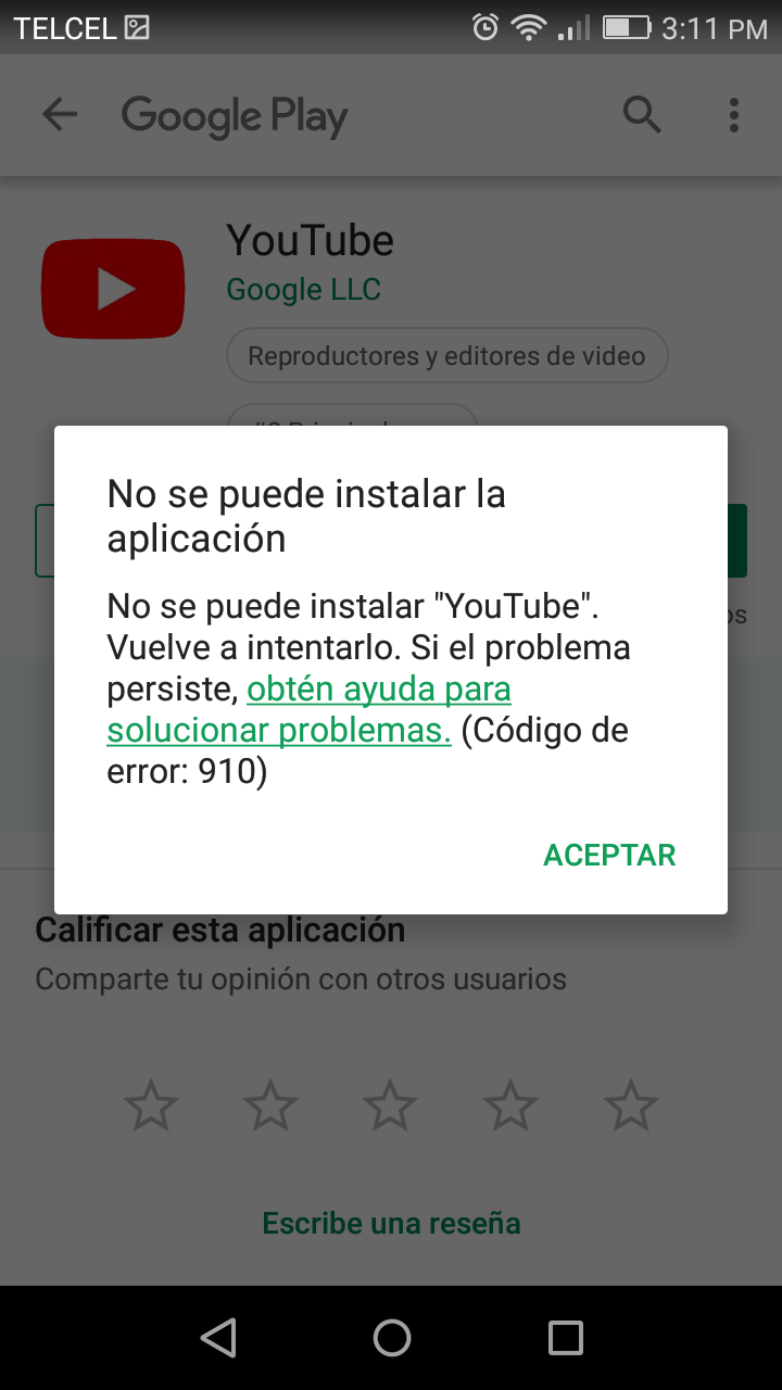 porque no puedo descargar de play store