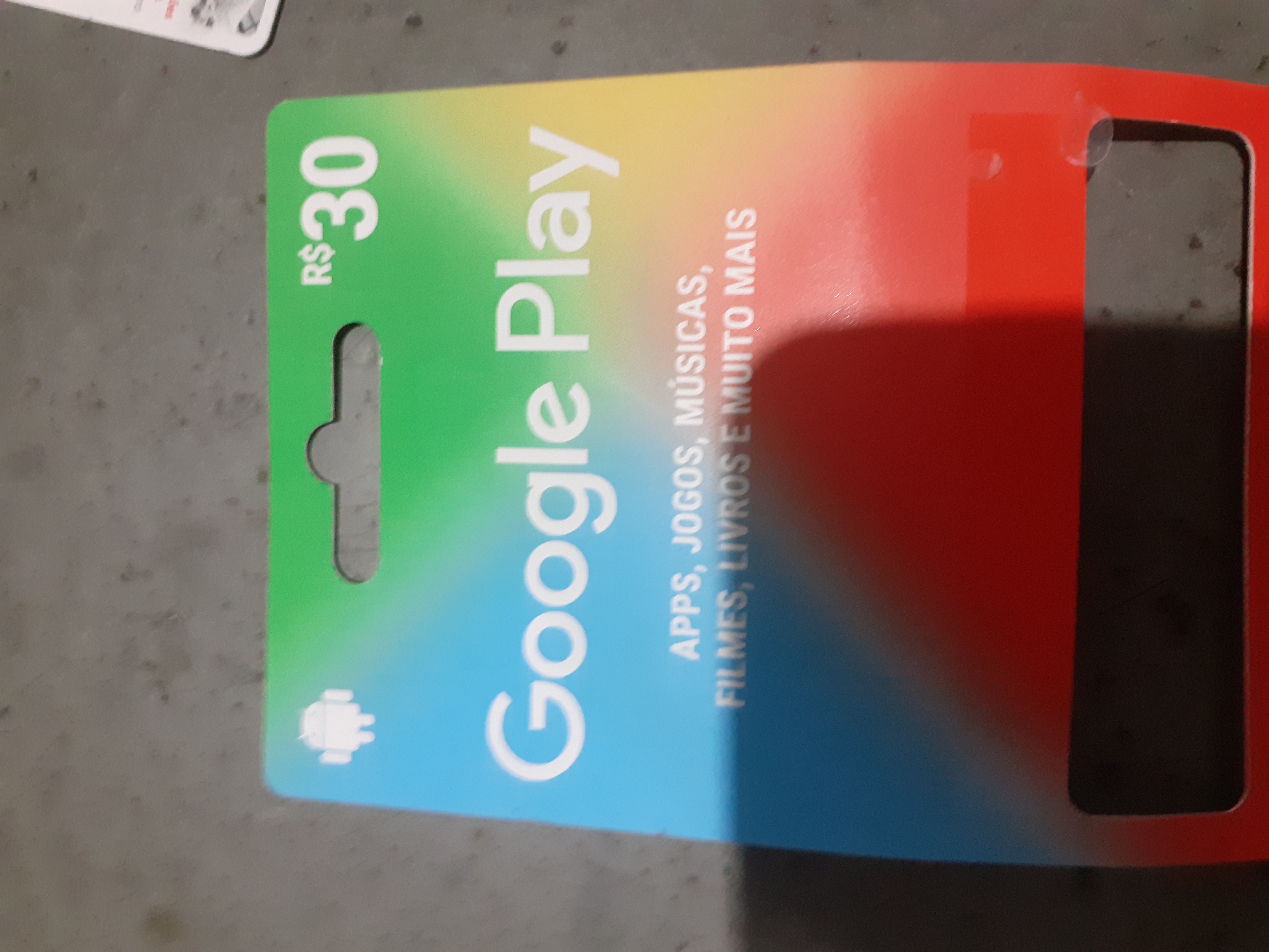 Comprar Cartão Vale-Presente Google Play R$ 15