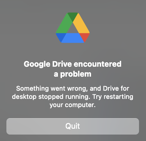 google drive problém