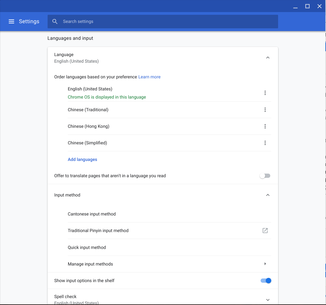 Chromebook Displaying Languages That Are Not Selected Under Manage ...