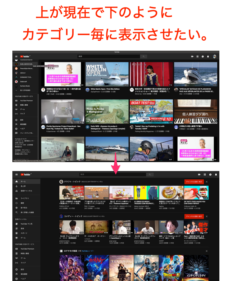 トップページの動画サムネイルの表示について Youtube Community