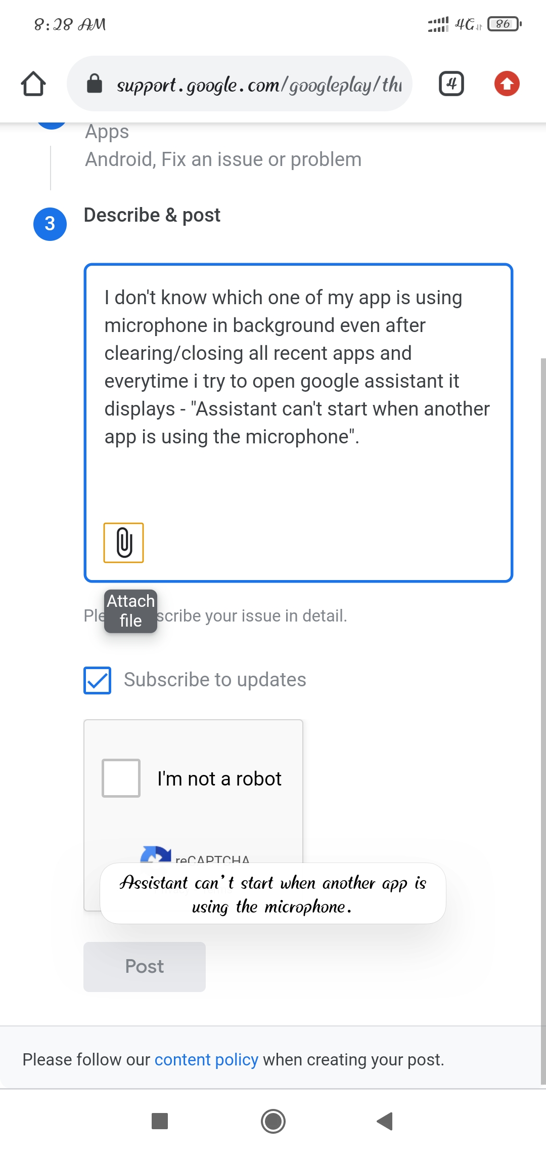 Open google assistant