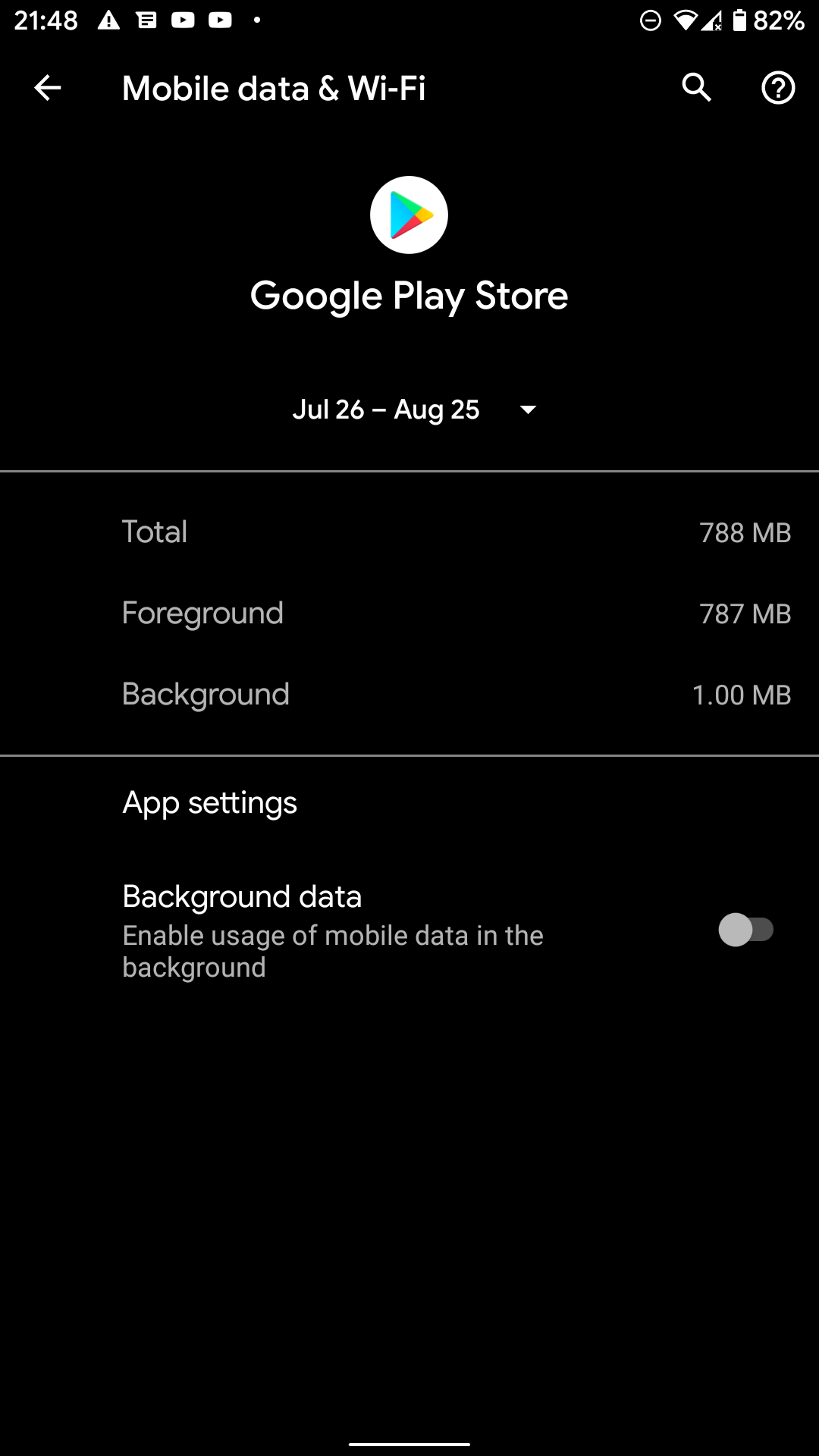 background data play store