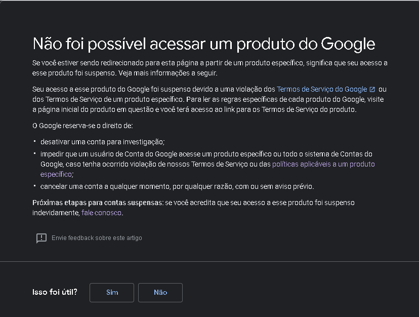 Não consigo fazer login na minha conta - Comunidade Conta do Google