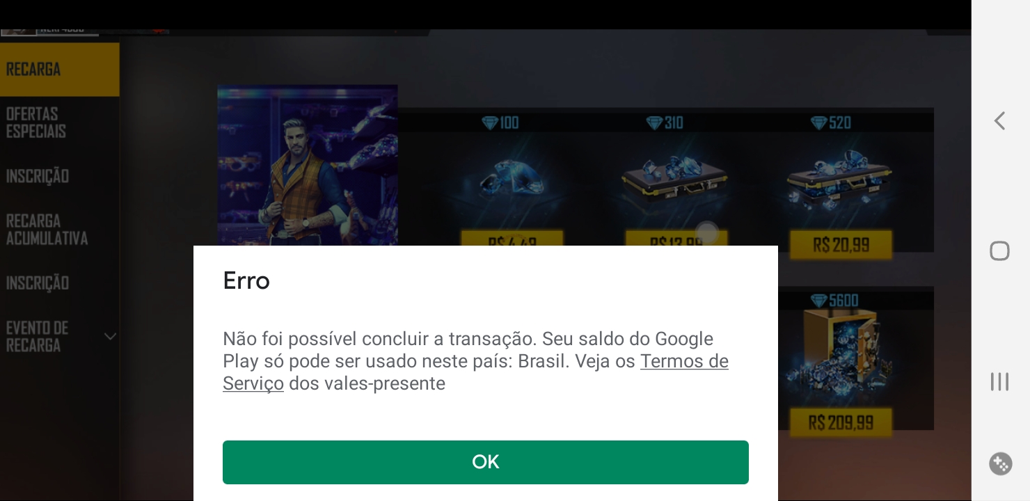 Erro ao resgatar o vale presente - Comunidade Google Play