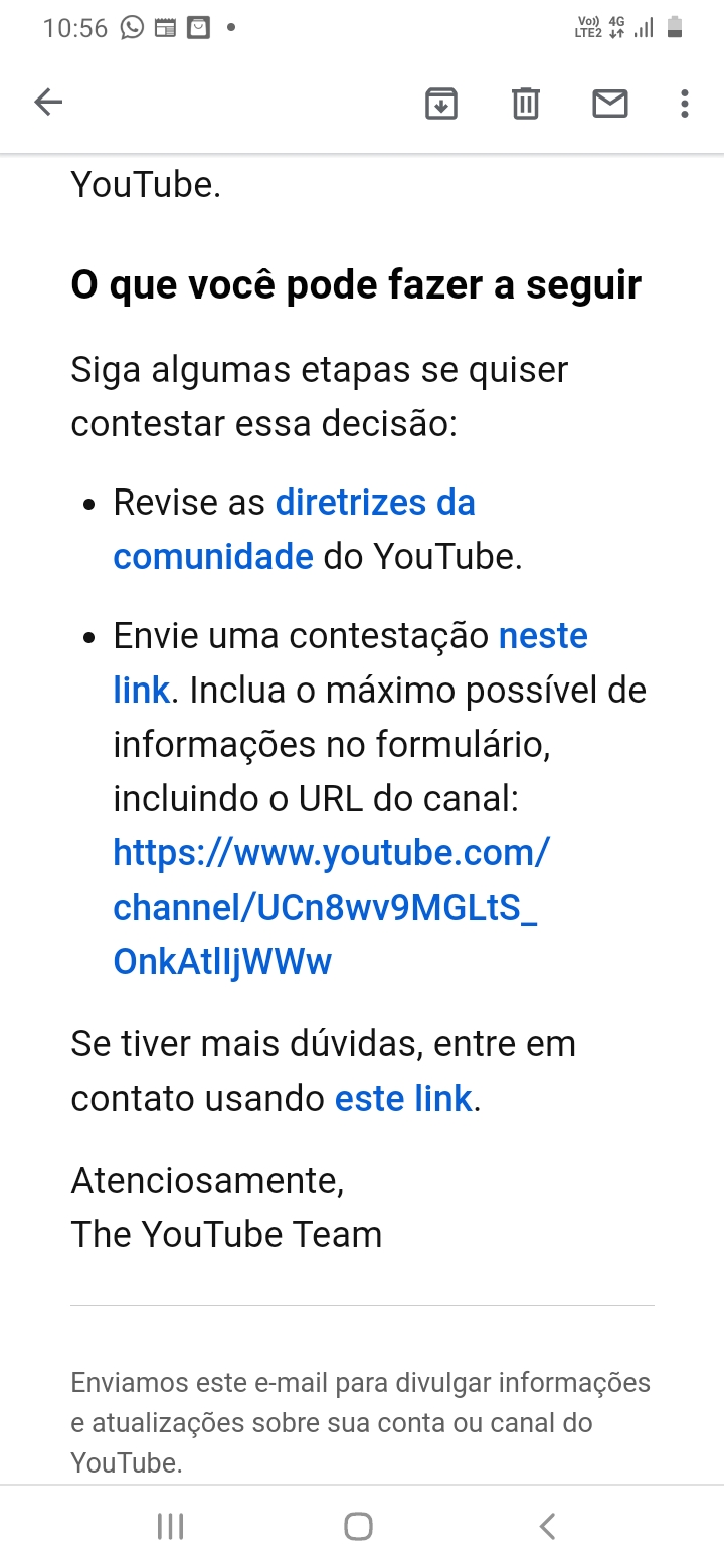 Fui hackeado e tive meu canal de 800 mil inscritos desativado