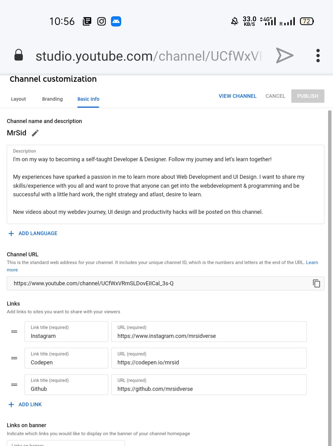 How To Change My Channel Url I M Eligible To Change The Channel But The Option Is Not Enabled Youtube Community