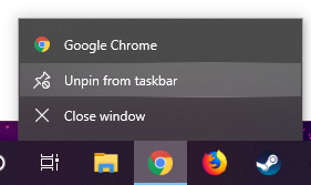Google Chrome Taskbar Right Click Menu Disappeared Google Chrome Community