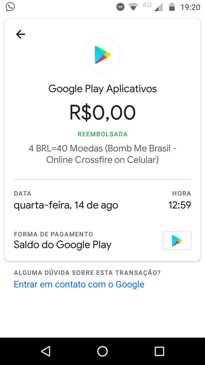 Posso cancelar um reembolso por engano? - Comunidade Google Play