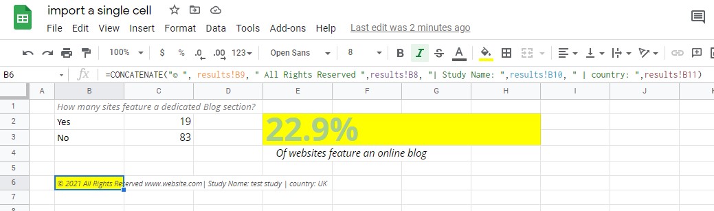 How to import a single cell (either text or numbers) into Google Data Studio  from Google Sheets - Looker Studio Community